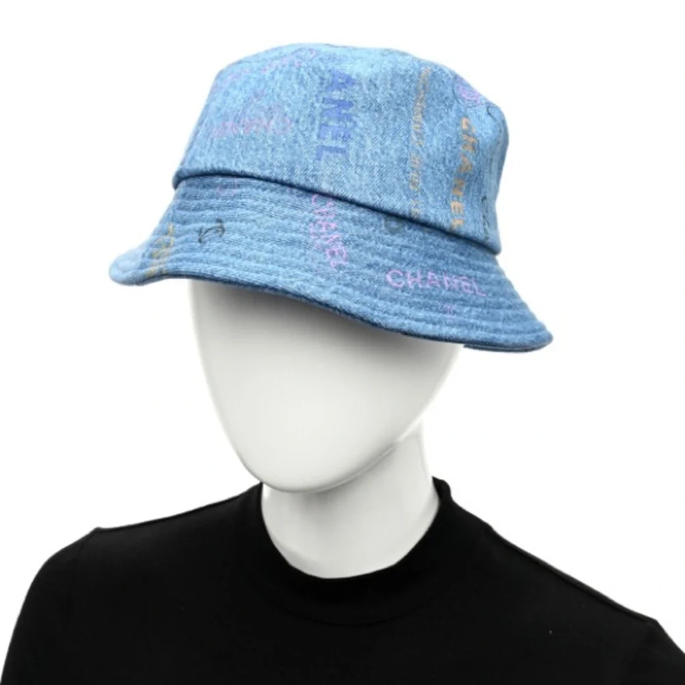CHANEL Denim Mood Cloche Bucket Hat L